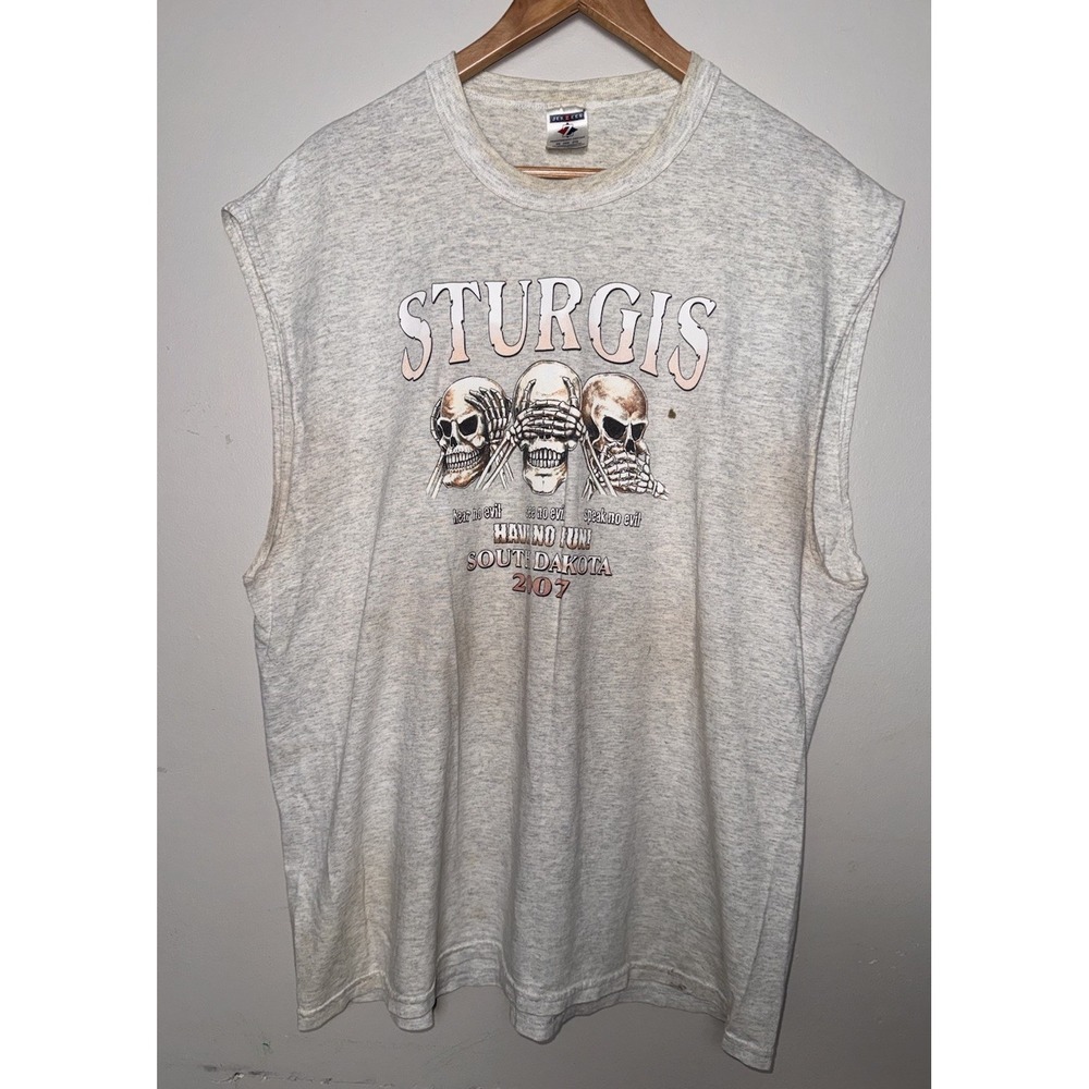 2007 Sturgis Hear No Evil See No Evil South Dakota Sleeveless 2XL